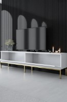 Comodă TV Trendy Lord White/Gold 180x47x30cm GTR006361 imaginea #2 — magazin online Desire.md
