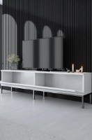 Comodă TV Trendy Lord White/Silver 180x47x30cm GTR006362 imaginea #2 — magazin online Desire.md