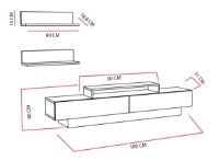 Comodă TV Trendy Lore Oak/White 180x40x31cm GTR006453 imaginea #5 — magazin online Desire.md