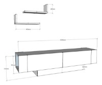 Comodă TV Trendy Matera White 150x42x32cm GTR006377 imaginea #3 — magazin online Desire.md