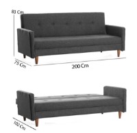 Canapea Trendy Hiko Dark Grey 200x83x75cm GTR003054 imaginea #6 — magazin online Desire.md