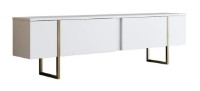 Comodă TV Trendy Lux White/Gold 180x50x30cm GTR000009 imaginea #3 — magazin online Desire.md