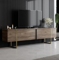 Comodă TV Trendy Luxe Walnut/Gold 180x50x30cm GTR006355