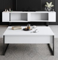 Тумба под ТВ Trendy Luxe White/Black 180x50x30cm GTR006356 фото №2 — интернет-магазин Desire.md