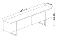 Comodă TV Trendy Luxe White/Silver 180x50x30cm GTR006438 imaginea #4 — magazin online Desire.md