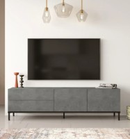 Comodă TV Trendy LV6-RL Grey/Black 170.3x46.4x35.5cm GTR000388
