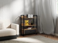 Etajeră Deco Alto 3 70x30x90 (MBALT3-JJLVC-M37M60BLK) imaginea #3 — magazin online Desire.md