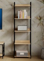 Etajeră Deco Karl 5 51x30x177 (MBKAR5-JJLVC-M37BLK) imaginea #2 — magazin online Desire.md