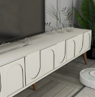 Тумба под ТВ Trendy Lyon 44 Cream/Walnut 180x44x35cm GTR006396 фото №3 — интернет-магазин Desire.md