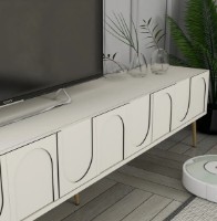 Comodă TV Trendy Lyon 43 Cream/Gold 180x43x35cm GTR006395 imaginea #3 — magazin online Desire.md