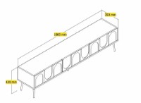 Comodă TV Trendy Lyon 43 Cream/Gold 180x43x35cm GTR006395 imaginea #5 — magazin online Desire.md