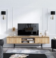 Comodă TV Trendy Matias Oak/Black 180x50x40cm GTR000018