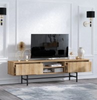 Comodă TV Trendy Matias Oak/Black 180x50x40cm GTR000018 imaginea #2 — magazin online Desire.md
