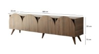 Comodă TV Trendy Mesta Walnut 180x50x35cm GTR000340 imaginea #5 — magazin online Desire.md