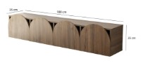 Comodă TV Trendy Nuca Mesta Walnut 180x35x35cm GTR000341 imaginea #4 — magazin online Desire.md