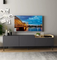 Comodă TV Trendy Mia Anthracit/Oak/Black 160x48x37cm GTR000206