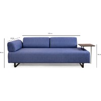 Canapea Trendy Infinity Blue 220x90x80cm GTR003065 imaginea #4 — magazin online Desire.md