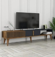 Comodă TV Trendy Milan Alt Walnut/Anthracit 180x40x35cm GTR000125 imaginea #2 — magazin online Desire.md