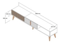 Comodă TV Trendy Milan Alt Walnut/Cream 180x40x35cm GTR000126 imaginea #5 — magazin online Desire.md