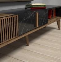 Comodă TV Trendy Milano Walnut/Black Marble 180x40x35cm GTR000112 imaginea #4 — magazin online Desire.md