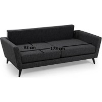 Диван Trendy Mayorka Dark Grey 94x88x215cm GTR003294 фото №5 — интернет-магазин Desire.md
