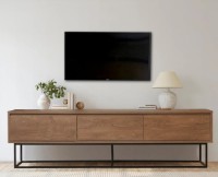 Comodă TV Trendy Milo 180 Walnut/Black 180x50x40cm GTR000379