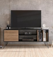 Comodă TV Trendy Mistico 140 Walnut/Black 140x58.7x35.5cm GTR006402