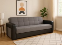 Canapea Trendy Meda Grey/Black 215x80x80cm GTR005257