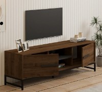 Comodă TV Trendy Mono Walnut/Black 160x50x40cm GTR006419 imaginea #2 — magazin online Desire.md
