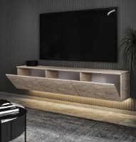Comodă TV Trendy Neon Illuminated Travertin 160x35x32cm GTR006334 imaginea #2 — magazin online Desire.md