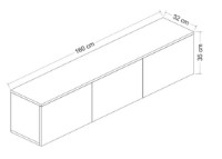 Comodă TV Trendy Neon White/Oak 160x35x23cm GTR006333 imaginea #2 — magazin online Desire.md