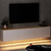 Comodă TV Trendy Neon White/Oak 160x35x23cm GTR006333 imaginea #3 — magazin online Desire.md