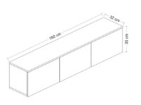 Comodă TV Trendy Neon Pine Atlantic 160x35x23cm GTR006376 imaginea #3 — magazin online Desire.md