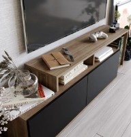 Comodă TV Trendy Nexera Walnut/Black 150x43x35cm GTR006392 imaginea #2 — magazin online Desire.md