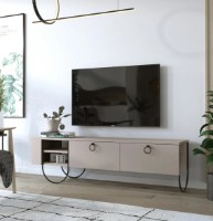 Comodă TV Trendy Norfolk Light Mocha/Black 150x44x36cm GTR000041