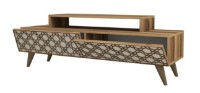 Comodă TV Trendy Oras Walnut/Cream 140x48.8x41.8cm GTR000071 imaginea #2 — magazin online Desire.md