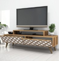Comodă TV Trendy Oras Walnut/White 140x48.8x41.8cm GTR000072 imaginea #4 — magazin online Desire.md