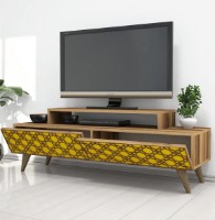 Comodă TV Trendy Oras Walnut/Yellow 140x48.8x41.8cm GTR000073 imaginea #4 — magazin online Desire.md