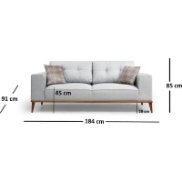 Диван Trendy Montana Grey 184x91x85cm GTR002998 фото №3 — интернет-магазин Desire.md