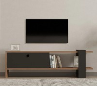 Comodă TV Trendy Ova Oak/Anthracit 120x36.8x25cm GTR006336