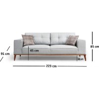 Canapea Trendy Montana Grey 223x91x85cm GTR003081 imaginea #5 — magazin online Desire.md