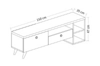 Comodă TV Trendy Parion Oak/Black 150x47x35cm GTR000193 imaginea #4 — magazin online Desire.md