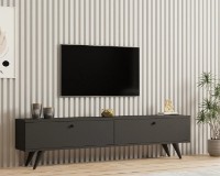 Comodă TV Trendy Paris Anthracit/Black 160x35x25cm GTR006338 imaginea #3 — magazin online Desire.md