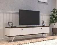 Comodă TV Trendy Paris White/Walnut 160x35x25cm GTR006342 imaginea #4 — magazin online Desire.md