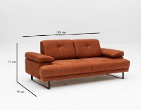 Canapea Trendy Mustang Orange 199x99x83cm GTR003000 imaginea #10 — magazin online Desire.md