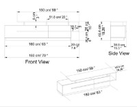 Comodă TV Trendy Pia Black/Walnut 180x46.8x38.9cm GTR006412 imaginea #5 — magazin online Desire.md