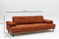 Canapea Trendy Mustang Orange 239x99x83cm GTR003083 imaginea #9 — magazin online Desire.md