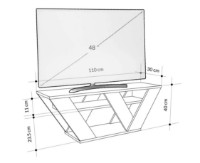 Comodă TV Trendy Pipralla White 110x40x30cm GTR000036 imaginea #4 — magazin online Desire.md