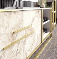 Comodă TV Trendy Polka White Marble/Gold 160x56.6x38.5cm GTR006414 imaginea #2 — magazin online Desire.md