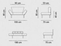 Canapea Trendy Nitta Black 155x85x70cm GTR003002 imaginea #9 — magazin online Desire.md